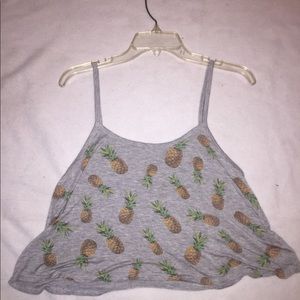 Cropped pineapple shirt